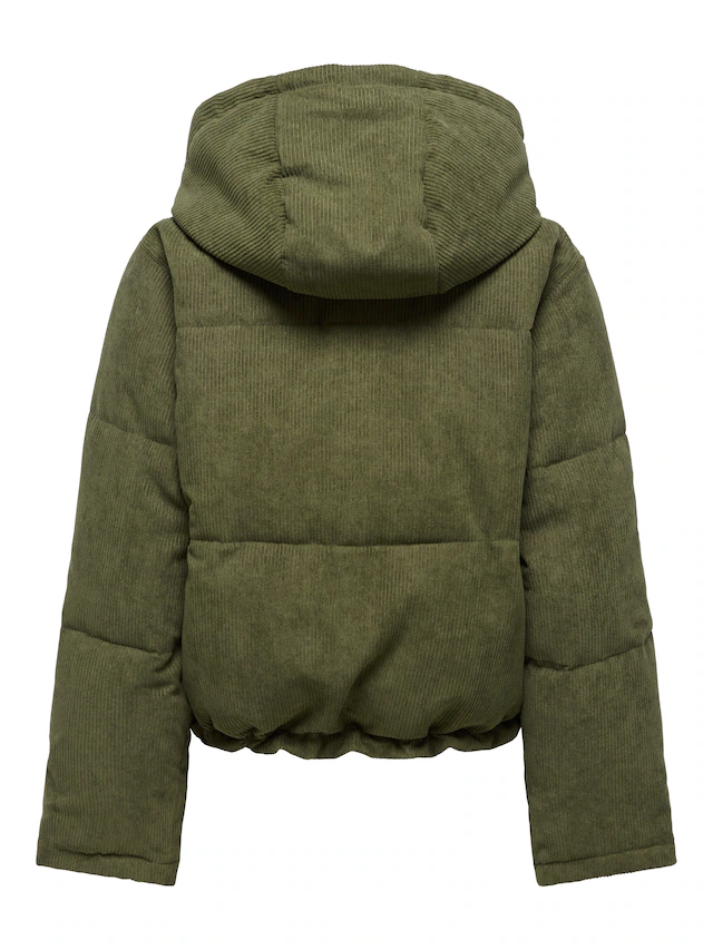 ONLY Steppjacke »ONLZAHARA CORDUROY PUFFER CC OTW« mit Kapuze Kunstfaser