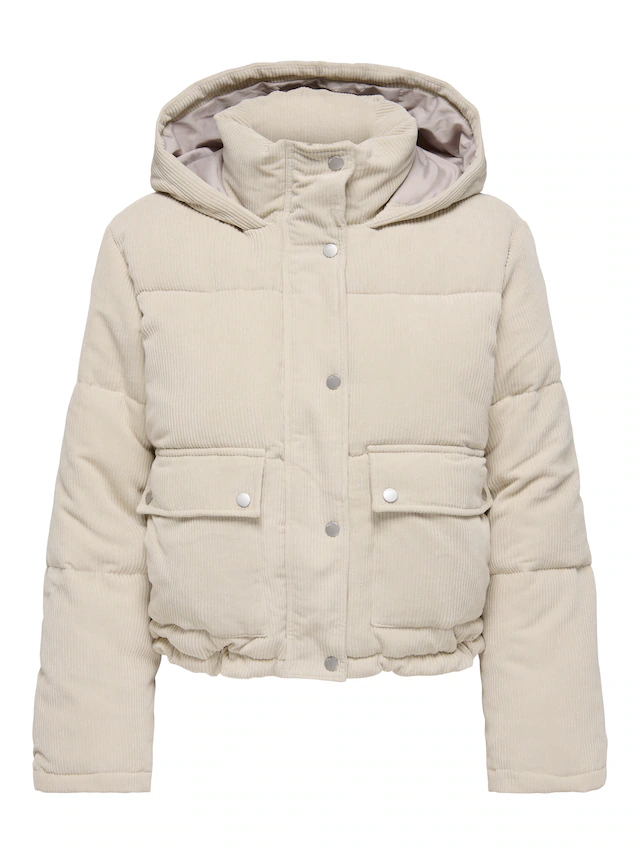 ONLY Steppjacke »ONLZAHARA CORDUROY PUFFER CC OTW« mit Kapuze Kunstfaser