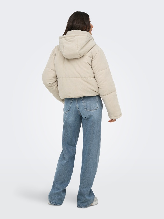 ONLY Steppjacke »ONLZAHARA CORDUROY PUFFER CC OTW« mit Kapuze Kunstfaser