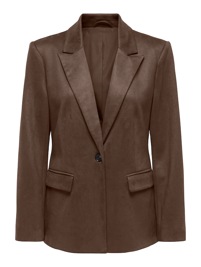 ONLY Lederimitat-Blazer »ONLADDI L/S FAUX SUEDE BLAZER TLR« Materialmix, loose fit