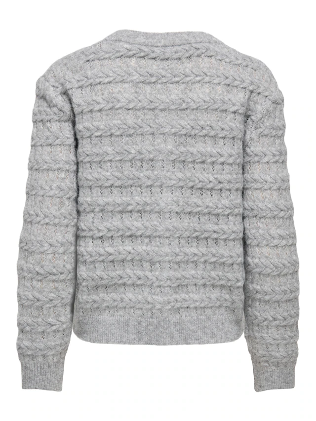ONLY Strickjacke »ONLCABALA LS CABEL CARDIGAN CC KNT« Materialmix, regular fit