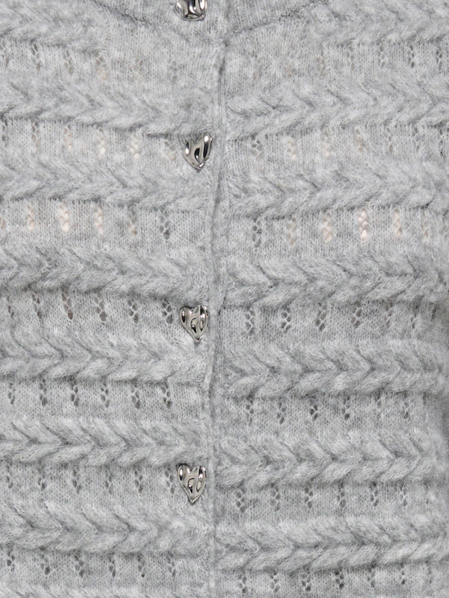 ONLY Strickjacke »ONLCABALA LS CABEL CARDIGAN CC KNT« Materialmix, regular fit