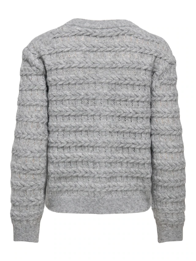 ONLY Strickjacke »ONLCABALA LS CABEL CARDIGAN CC KNT« Materialmix, regular fit