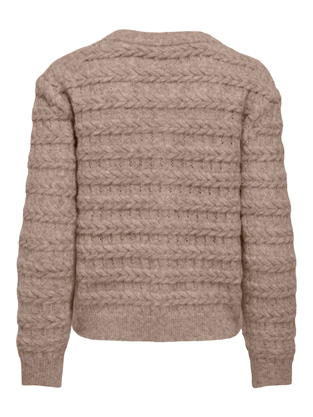 ONLY Strickjacke »ONLCABALA LS CABEL CARDIGAN CC KNT« Materialmix, regular fit