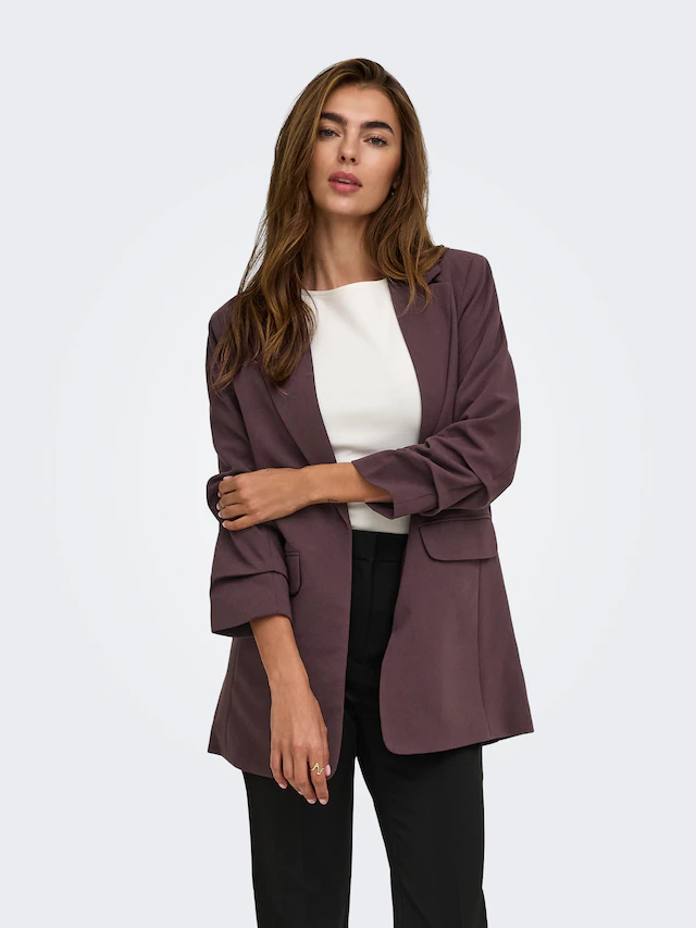 ONLY Longblazer »ONLKALINA 3/4 OPEN BLAZER CC TLR« Materialmix, loose fit