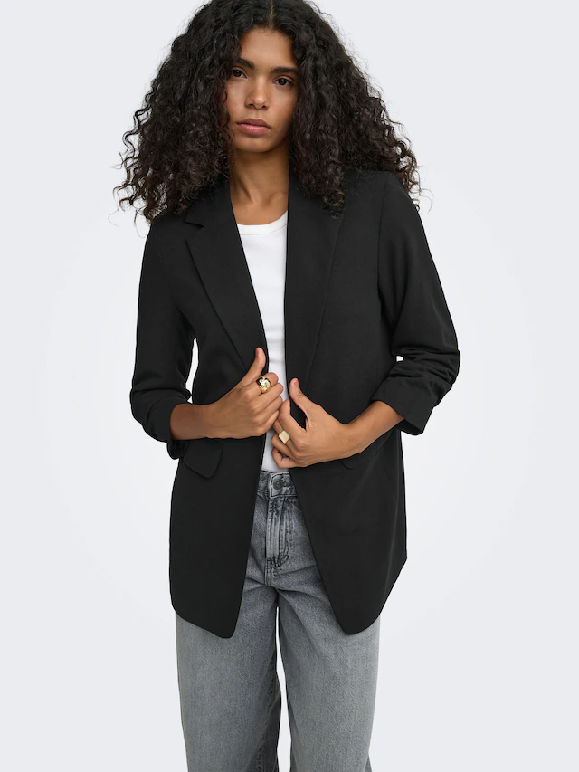 ONLY Longblazer »ONLKALINA 3/4 OPEN BLAZER CC TLR« Materialmix, loose fit