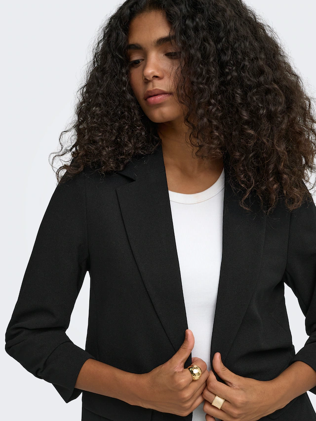 ONLY Longblazer »ONLKALINA 3/4 OPEN BLAZER CC TLR« Materialmix, loose fit