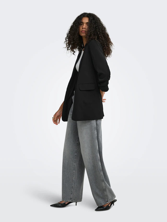 ONLY Longblazer »ONLKALINA 3/4 OPEN BLAZER CC TLR« Materialmix, loose fit