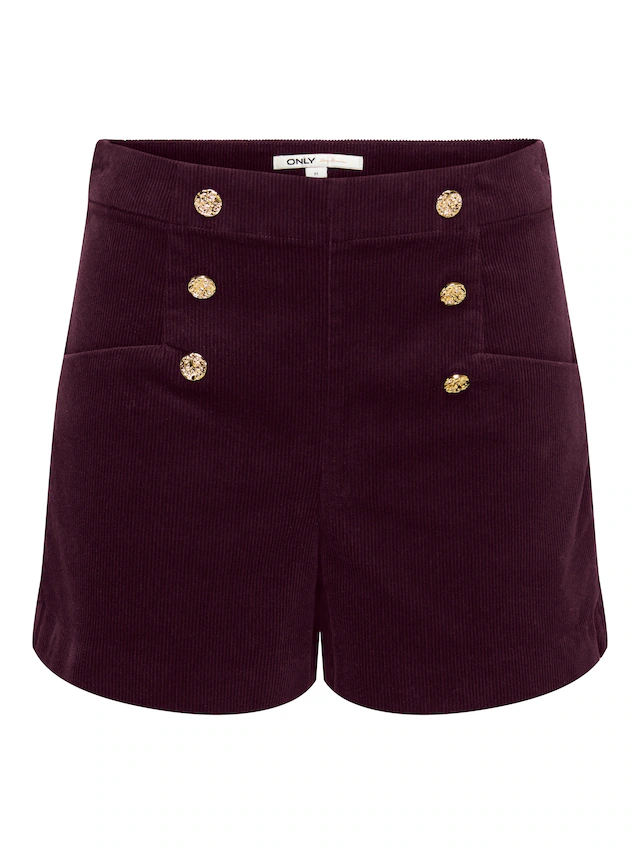 ONLY Shorts »ONLZEVA HW CORD BUT SHORTS CC PNT« Baumwollmischung, Cord, high waist