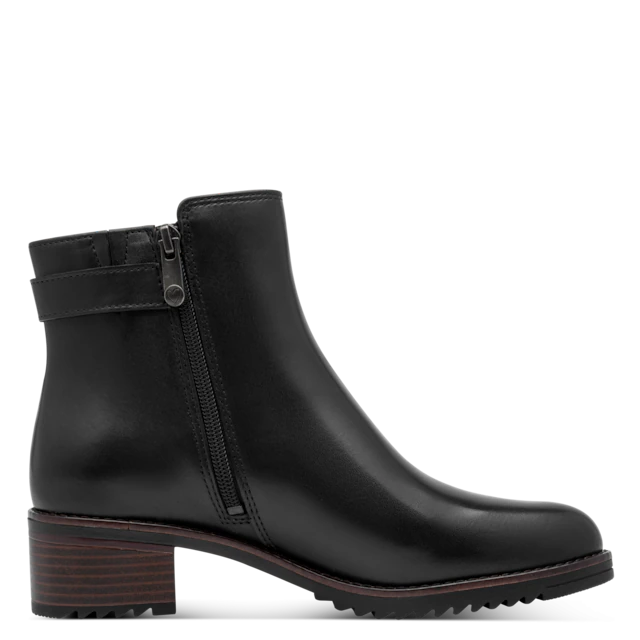 MARCO TOZZI Stiefelette Blockabsatz, Ankle Boots mit modischer Zierschnalle