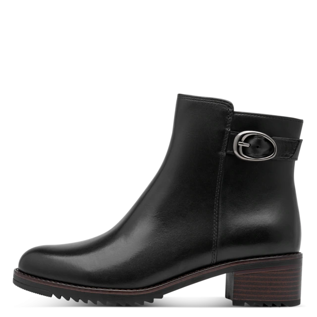 MARCO TOZZI Stiefelette Blockabsatz, Ankle Boots mit modischer Zierschnalle