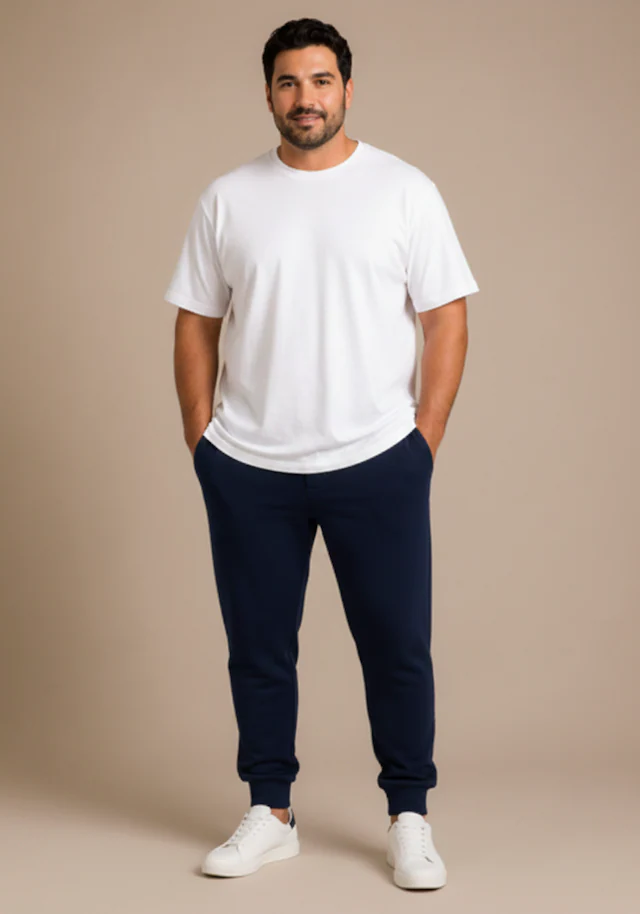Man's World Plus Jogger Pants mit gerader Beinform, im Regular Fit, auch in großen Größen