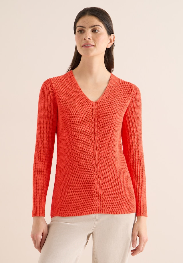 Cecil Strickpullover mit abgerundetem V-Ausschnitt