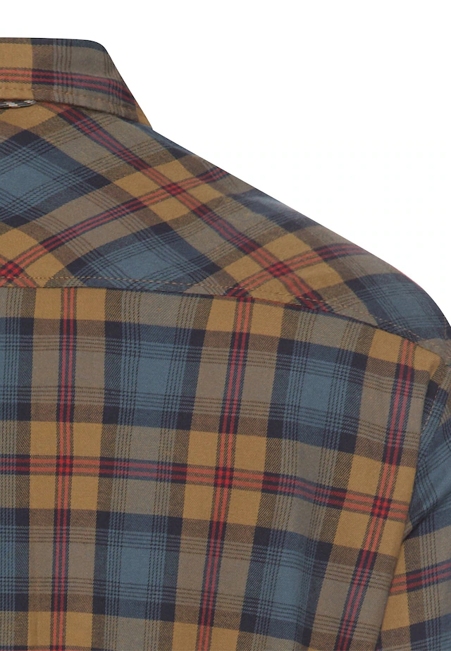 camel active Karohemd Langarmshirt mit Hemdkragen und Knopfleiste