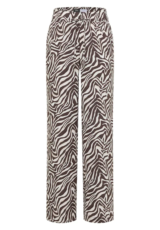 Cecil Stoffhose Sommerhose, abstrahierter Zebraprint, Elastikbund