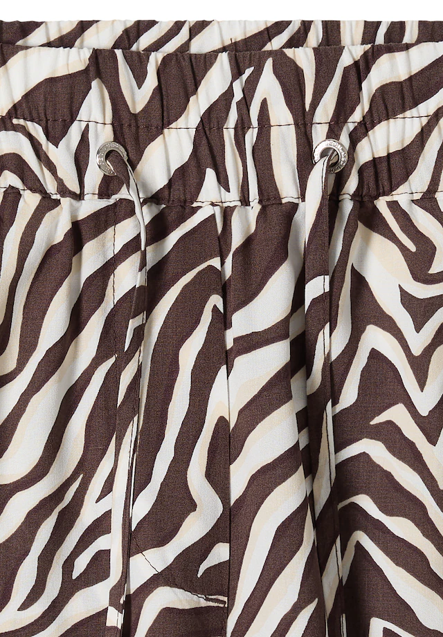 Cecil Stoffhose Sommerhose, abstrahierter Zebraprint, Elastikbund