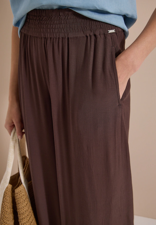 Cecil Stoffhose Loose Fit, Viskose, feine Struktur