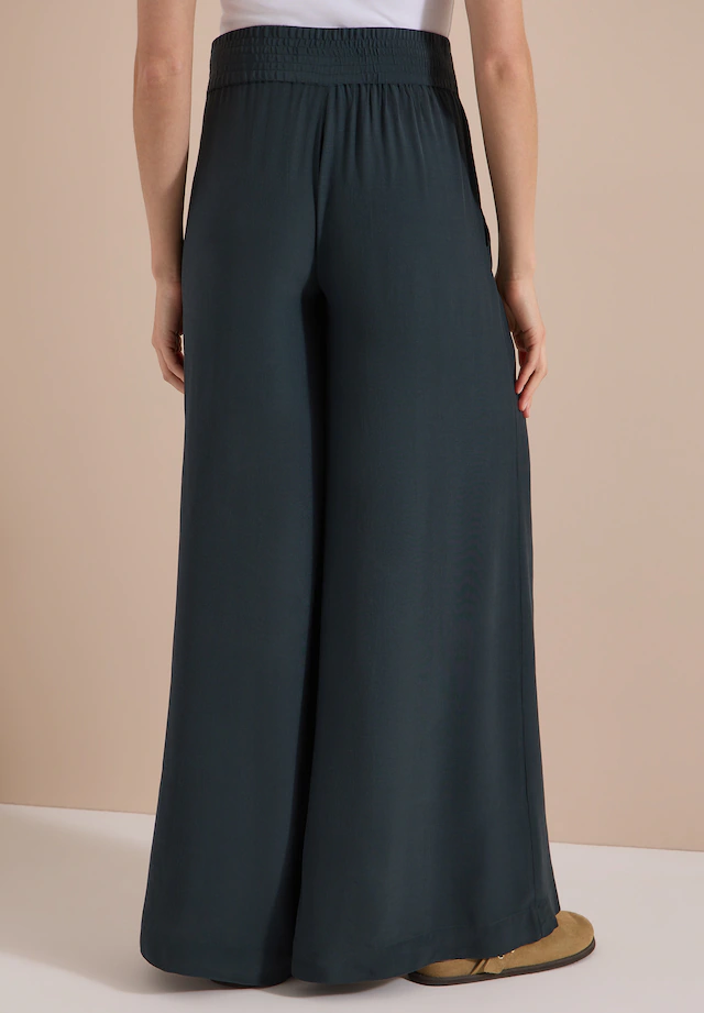 Cecil Stoffhose Loose Fit, Viskose, feine Struktur