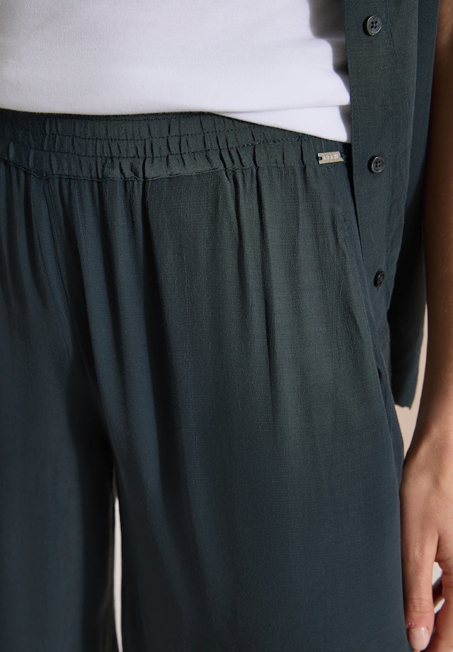 Cecil Stoffhose Loose Fit, Viskose, feine Struktur