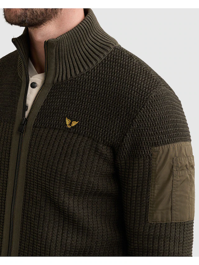 PME LEGEND Cardigan mit markanter Struktur, Baumwolle, Regular Fit