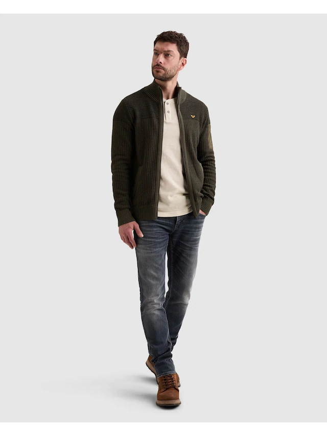 PME LEGEND Cardigan mit markanter Struktur, Baumwolle, Regular Fit