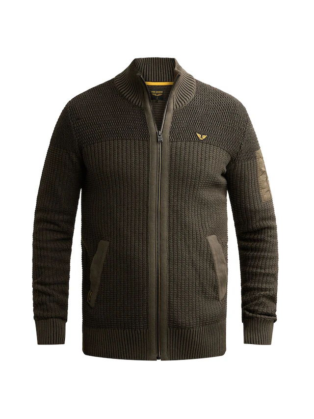 PME LEGEND Cardigan mit markanter Struktur, Baumwolle, Regular Fit
