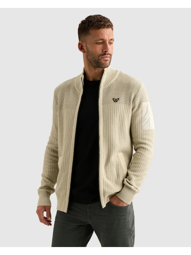 PME LEGEND Cardigan mit markanter Struktur, Baumwolle, Regular Fit