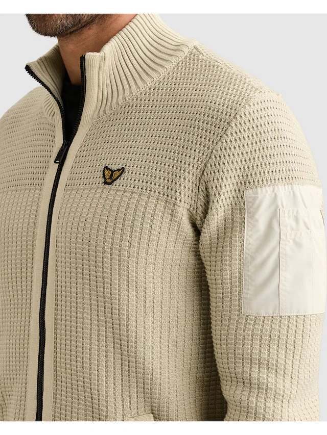 PME LEGEND Cardigan mit markanter Struktur, Baumwolle, Regular Fit