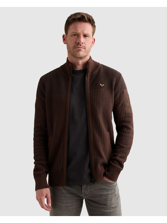 PME LEGEND Cardigan mit markanter Struktur, Baumwolle, Regular Fit