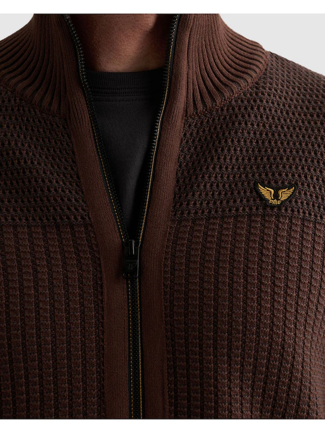 PME LEGEND Cardigan mit markanter Struktur, Baumwolle, Regular Fit