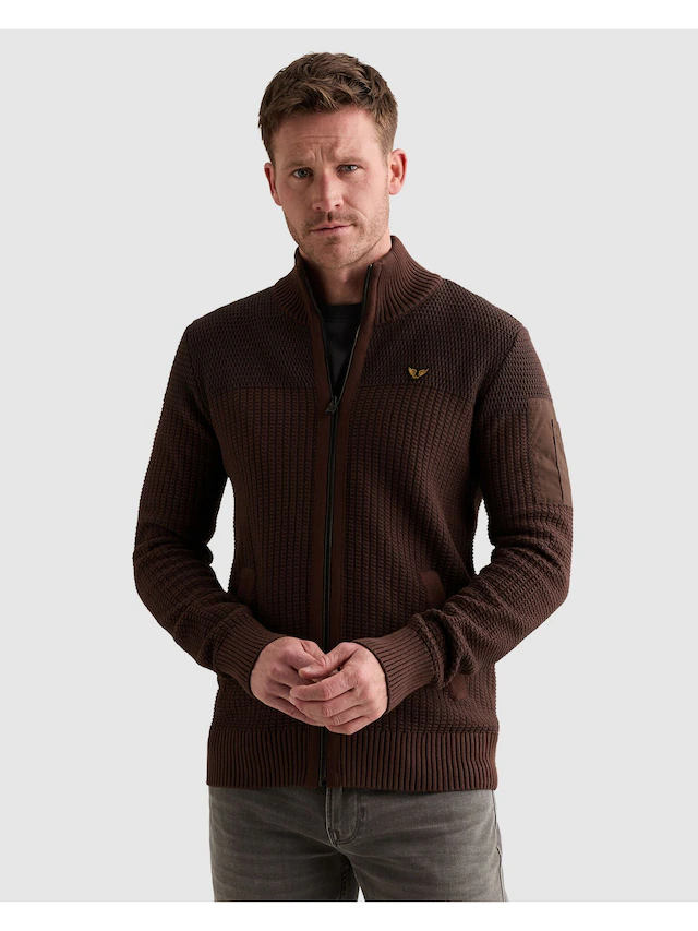 PME LEGEND Cardigan mit markanter Struktur, Baumwolle, Regular Fit