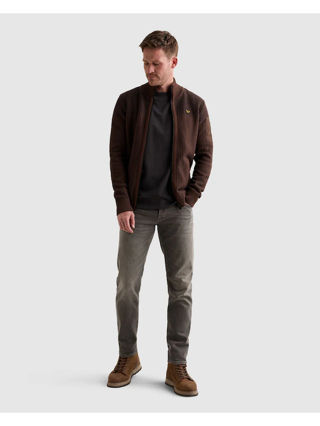 PME LEGEND Cardigan mit markanter Struktur, Baumwolle, Regular Fit
