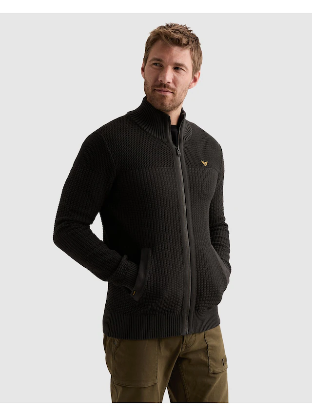 PME LEGEND Cardigan mit markanter Struktur, Baumwolle, Regular Fit