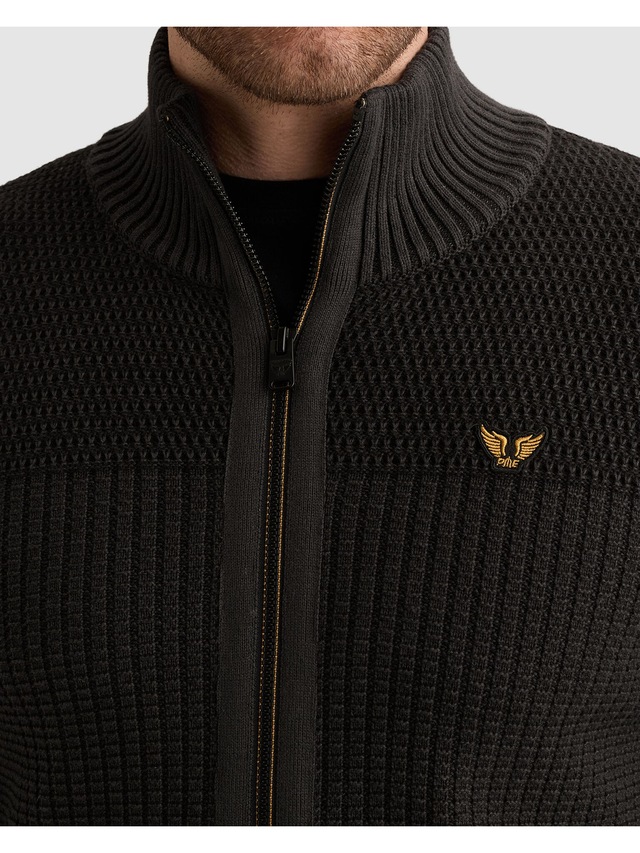 PME LEGEND Cardigan mit markanter Struktur, Baumwolle, Regular Fit