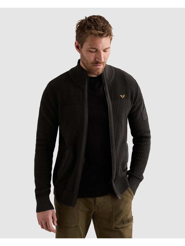 PME LEGEND Cardigan mit markanter Struktur, Baumwolle, Regular Fit