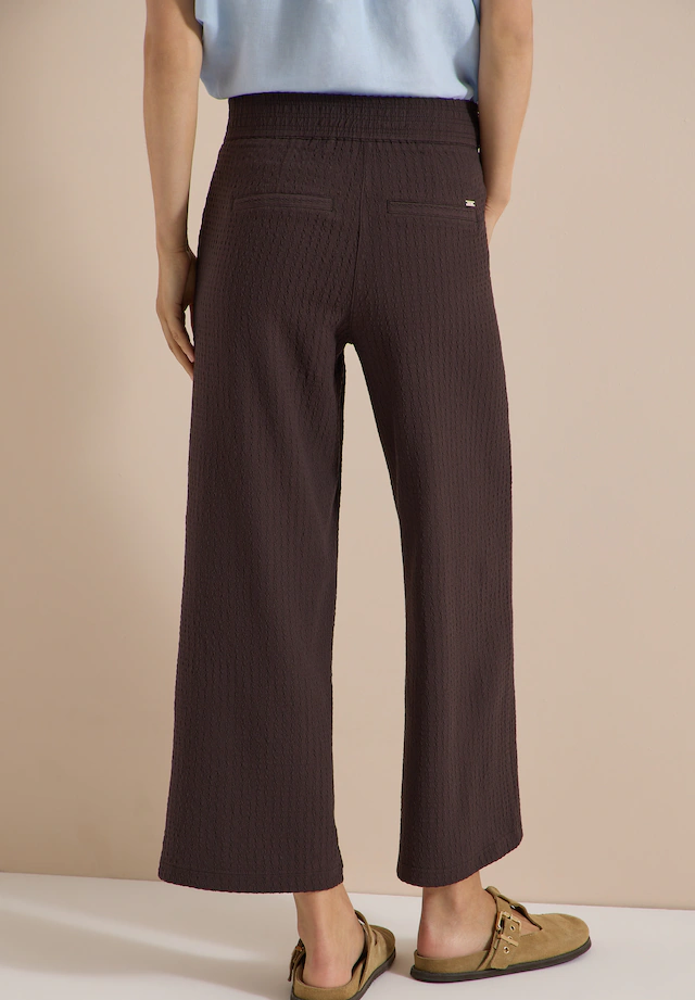 Cecil 7/8-Hose »Style Neele« Seersucker-Qualität, Elastikbund, weites Bein