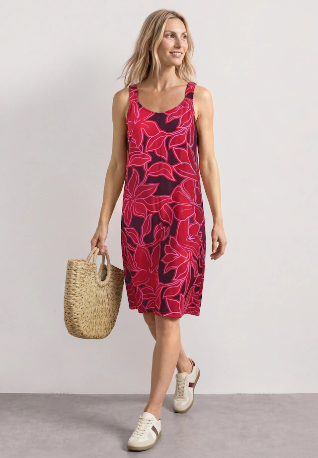 STREET ONE Druckkleid Ohne Taschen Sommerkleid mit Allover-Print