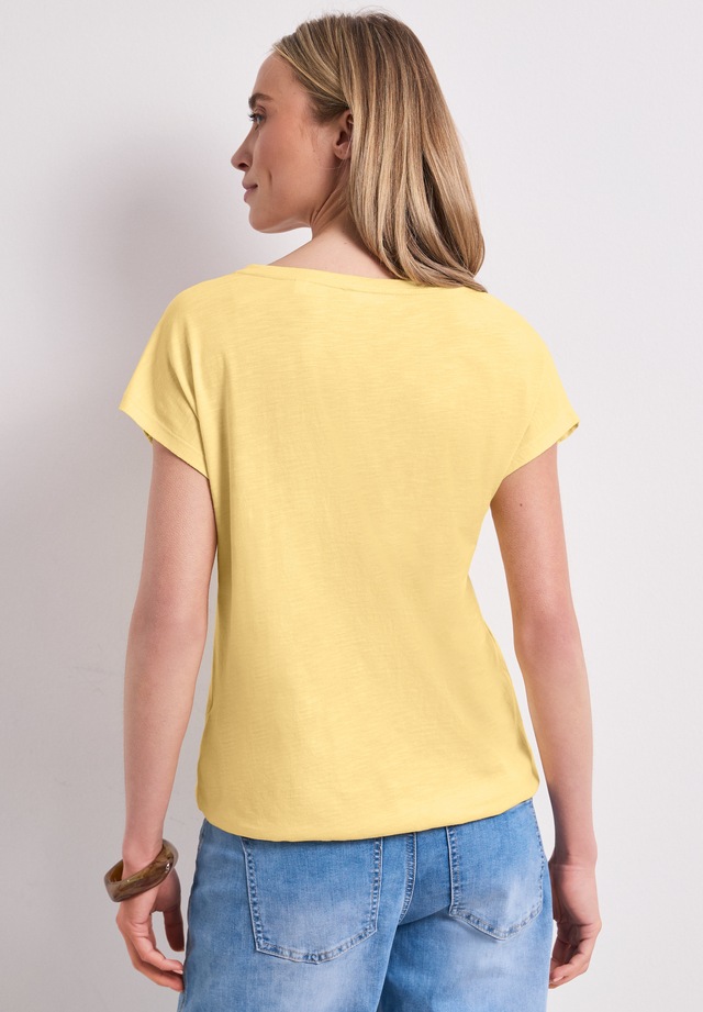 STREET ONE T-Shirt mit abgerundetem V-Ausschnitt
