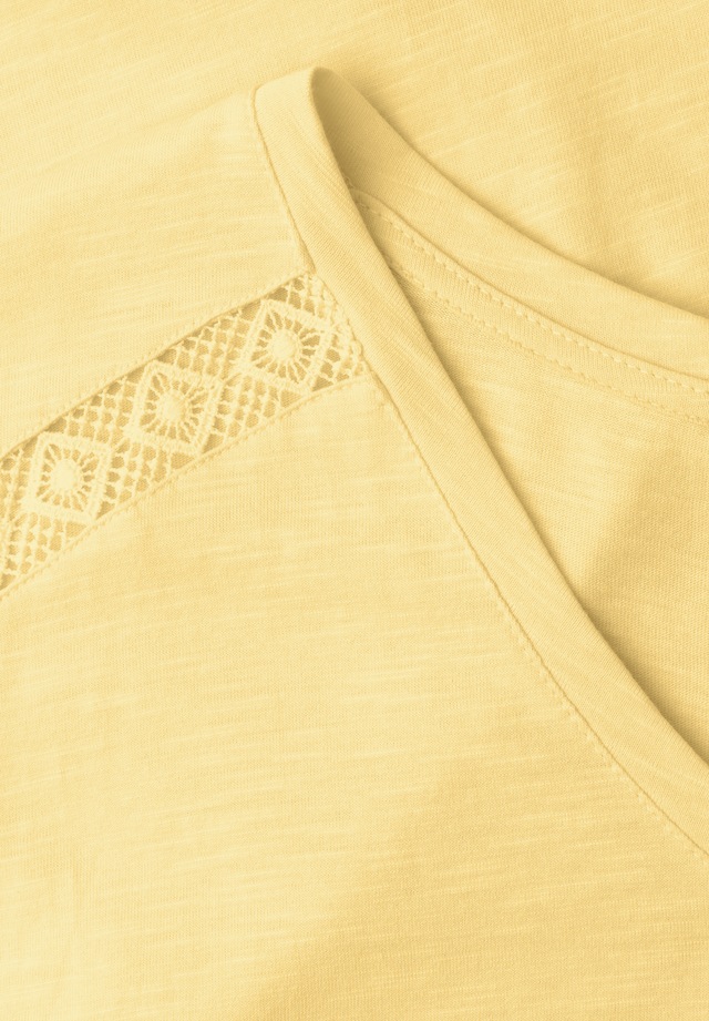 STREET ONE T-Shirt mit abgerundetem V-Ausschnitt