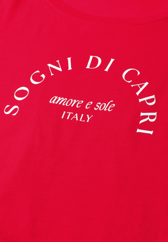 STREET ONE Shirttop Sommershirt mit Wording Artwork