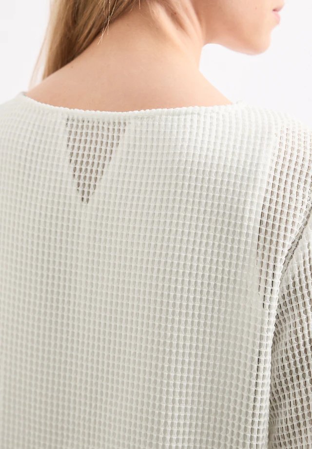 STREET ONE 2-in-1-Shirt Sommershirt aus Mesh mit U-Boot-Ausschnitt