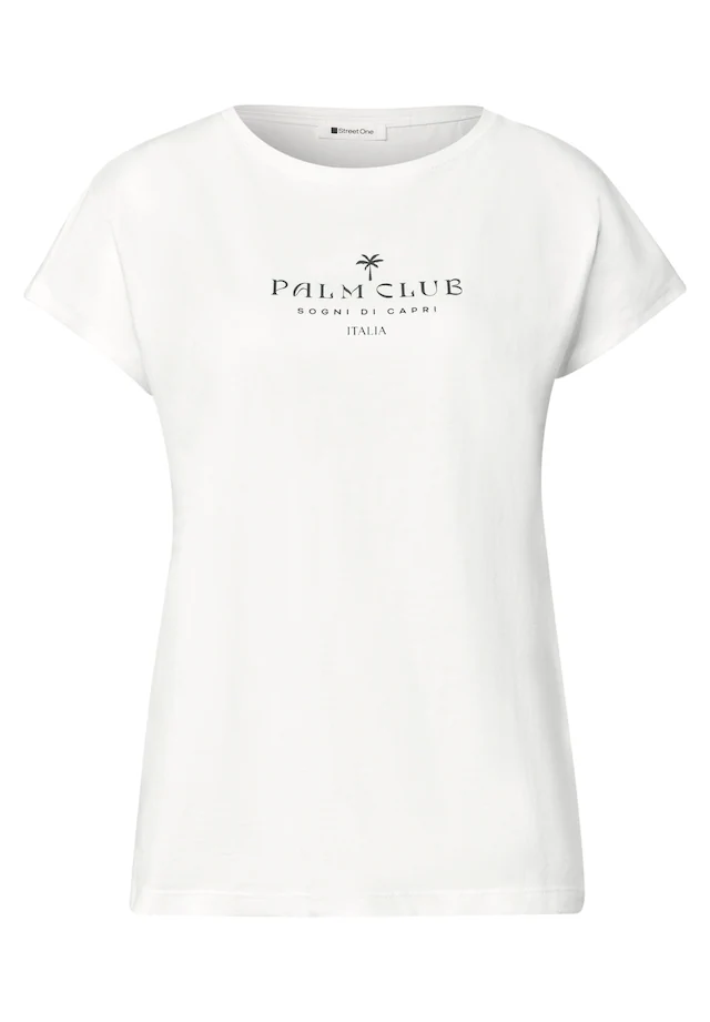 STREET ONE Shirttop Sommertop mit Wording