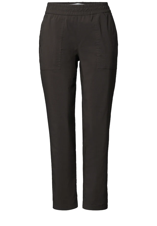 STREET ONE Stoffhose im elastischen Materialmix