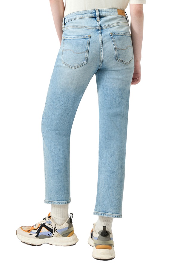 QS Bootcut-Jeans mit Stretch und aufgesetzten Taschen