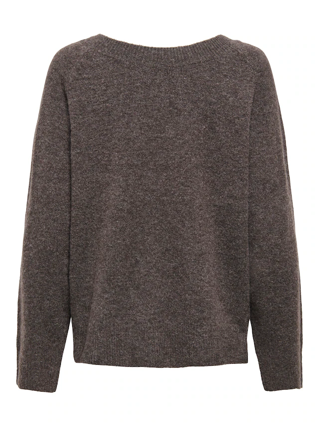 ONLY Strickpullover »ONLRENE LS V-NECK REVERSIBEL KNT NOOS« Materialmix, regular fit