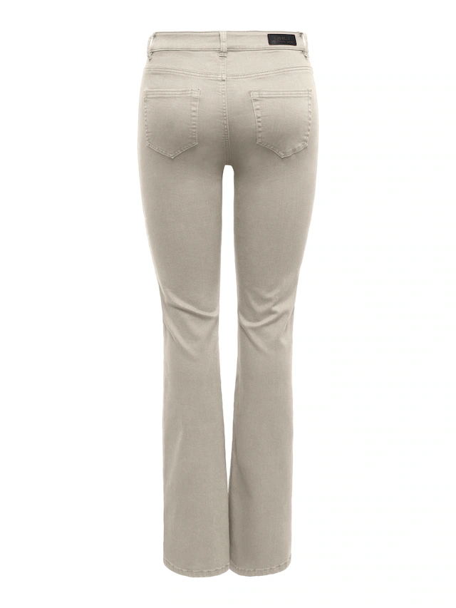ONLY Bootcuthose »ONLBLUSH MID FLARED COLOUR PANT PNT NOOS« Baumwollmischung, bootcut fit