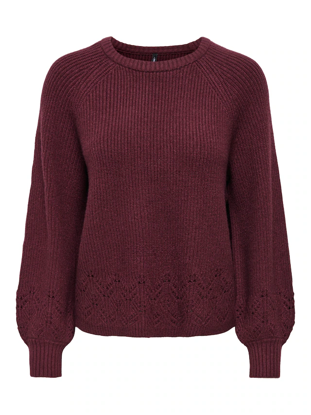 ONLY Strickpullover »ONLPRINCESS LS O-NECK DETAIL KNT« Viskosemischung, regular fit