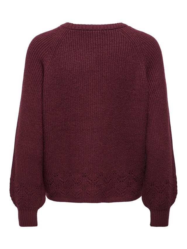 ONLY Strickpullover »ONLPRINCESS LS O-NECK DETAIL KNT« Viskosemischung, regular fit