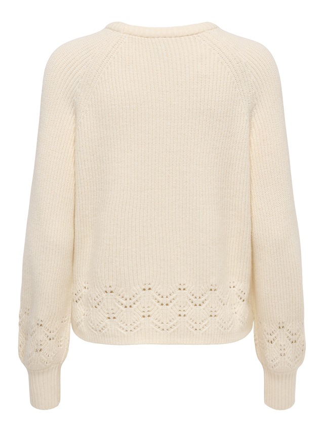 ONLY Strickpullover »ONLPRINCESS LS O-NECK DETAIL KNT« Viskosemischung, regular fit