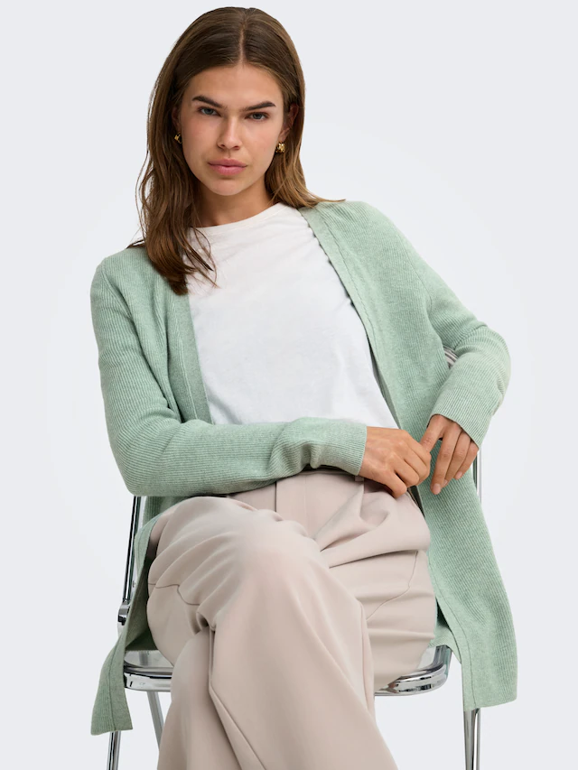 ONLY Strickjacke »ONLMARY LS OPEN RIB CARDI KNT« Viskosemischung, regular fit